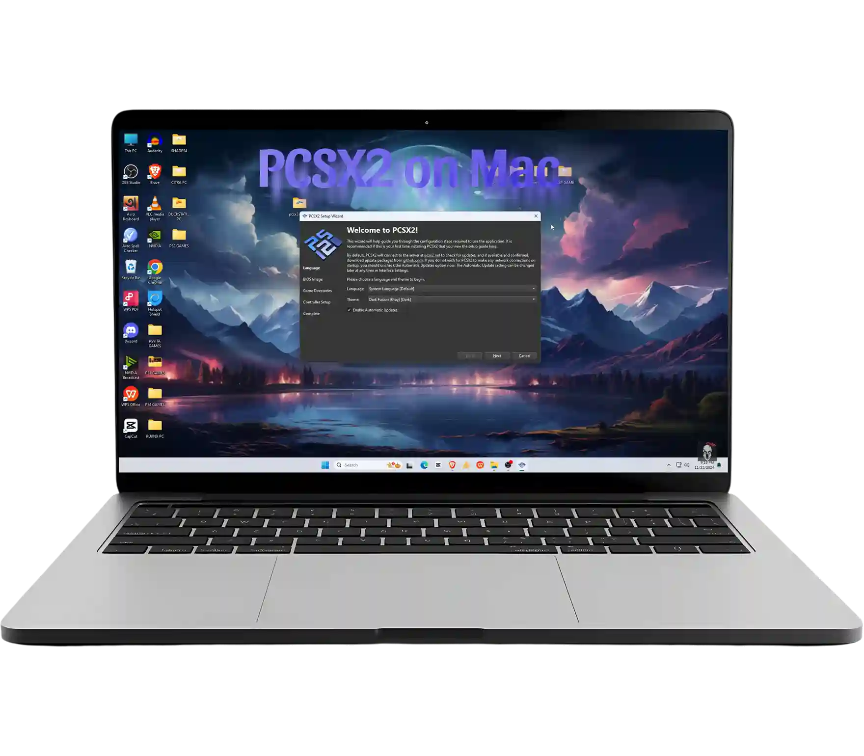 PCSX2 bios start on mac